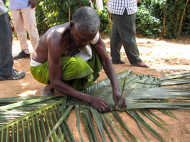 Man weaving in Kenya