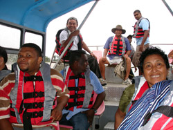 Boat trip to a Dutch fort in Guyana
